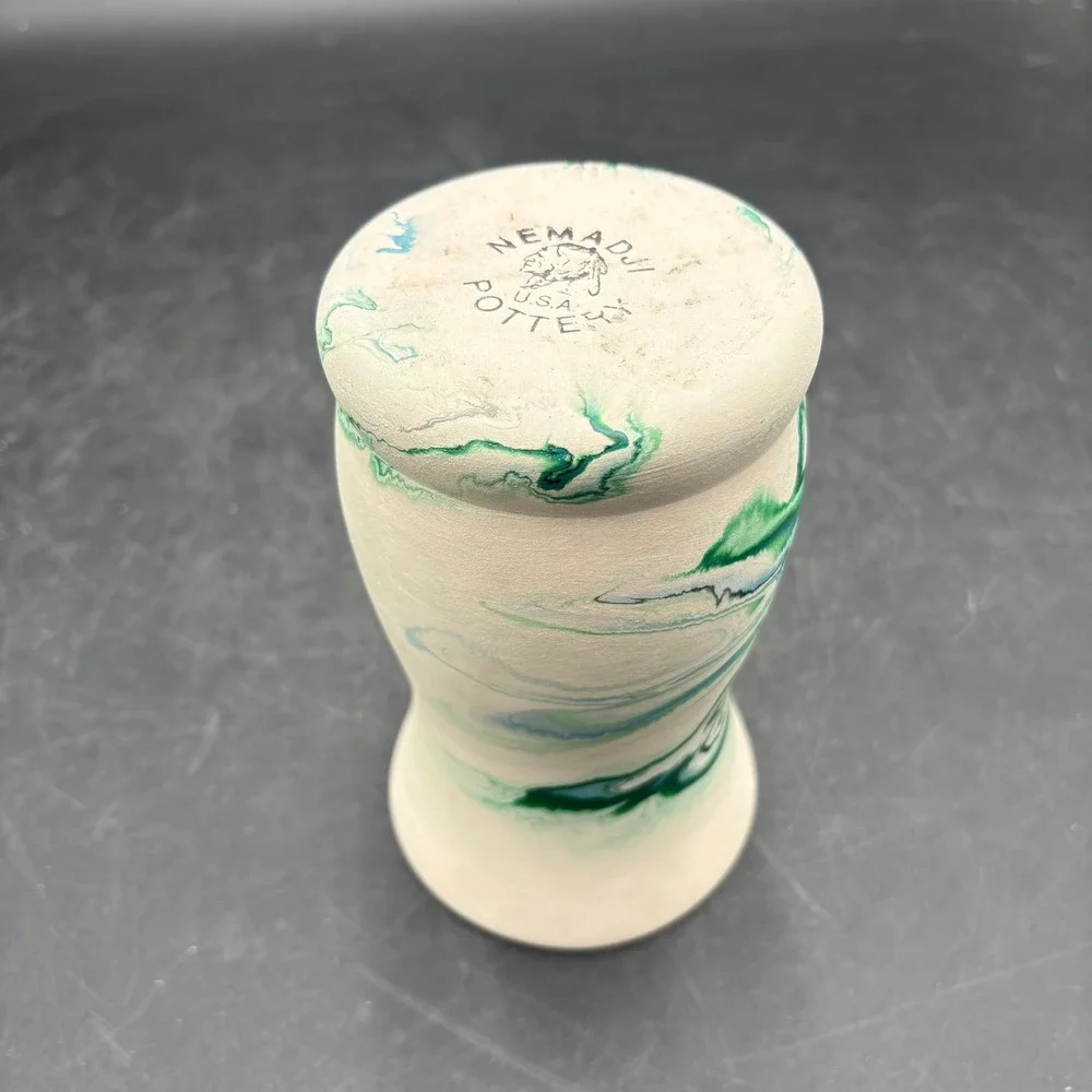 Nemadji Pottery silhouette green